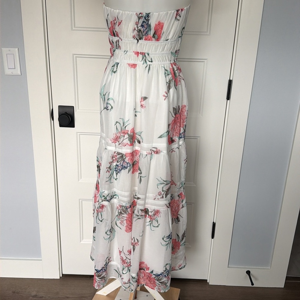 NWT Anthropologie Somerset Strapless Chiffon Maxi Dress in Sz Small - Picture 8 of 16